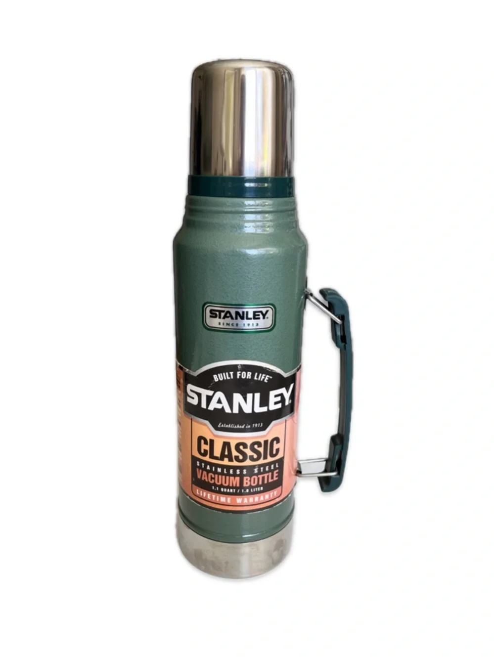 Stanley Classic Vacuum Bottle Olive Green 1L 1 Liter Stainless Steel Like New - Picture 1 of 6